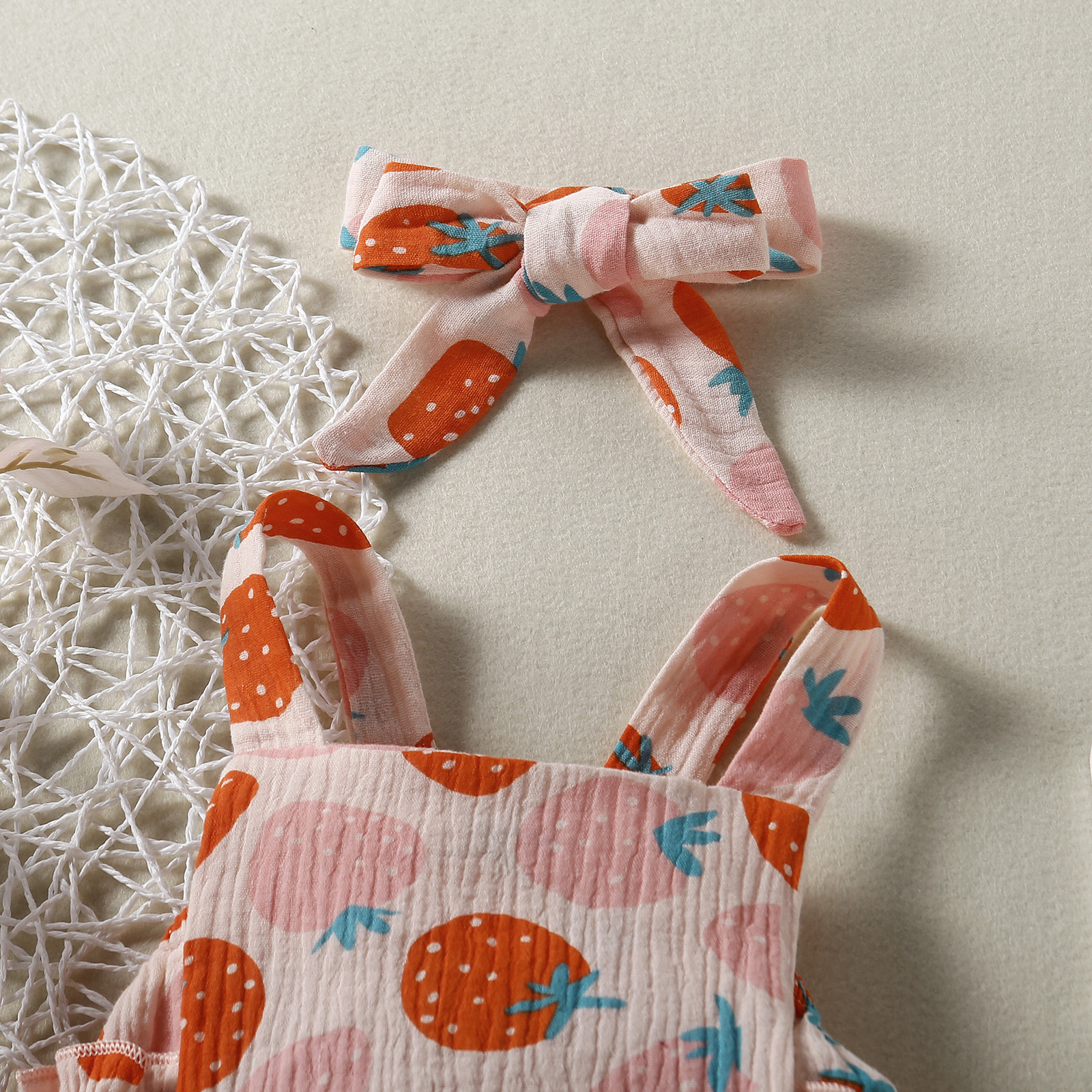 Baby Girl Strawberry PInk Bodysuit