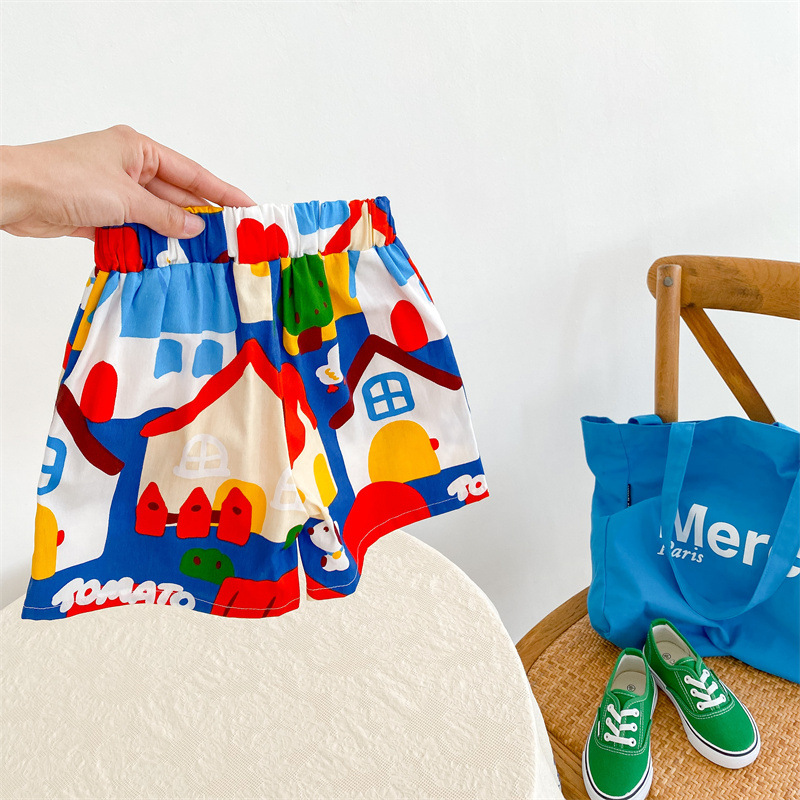 Toddler Colorful House Shorts