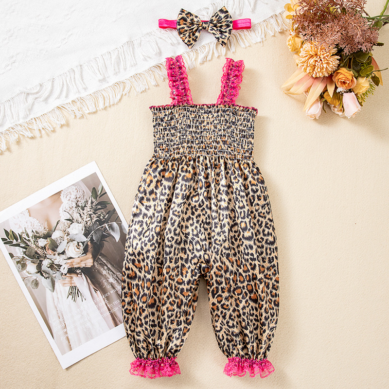 Baby Allover Flower Overalls with Headband