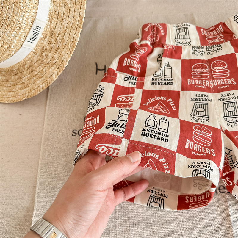 Toddler Food Checkerboard Shorts