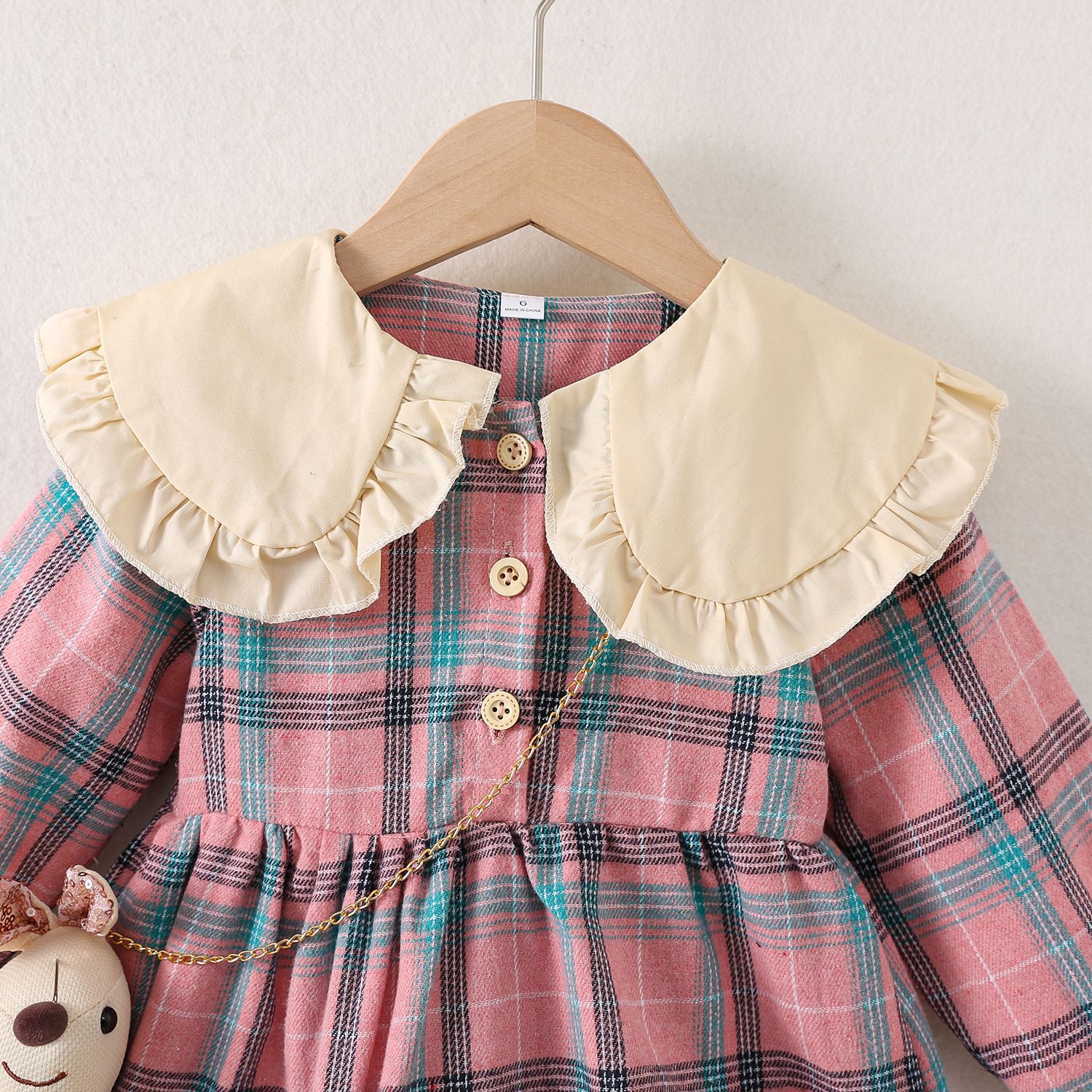 Baby Toddler Girls Paild Princess Dress (Give a doll）