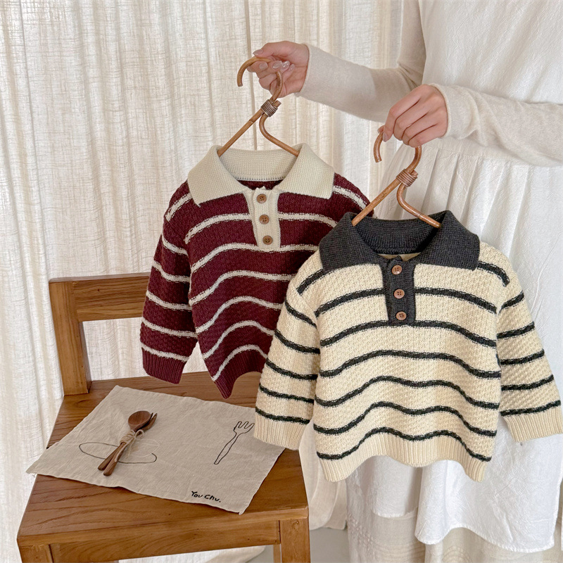 Baby Toddler Stripe Polo Sweater
