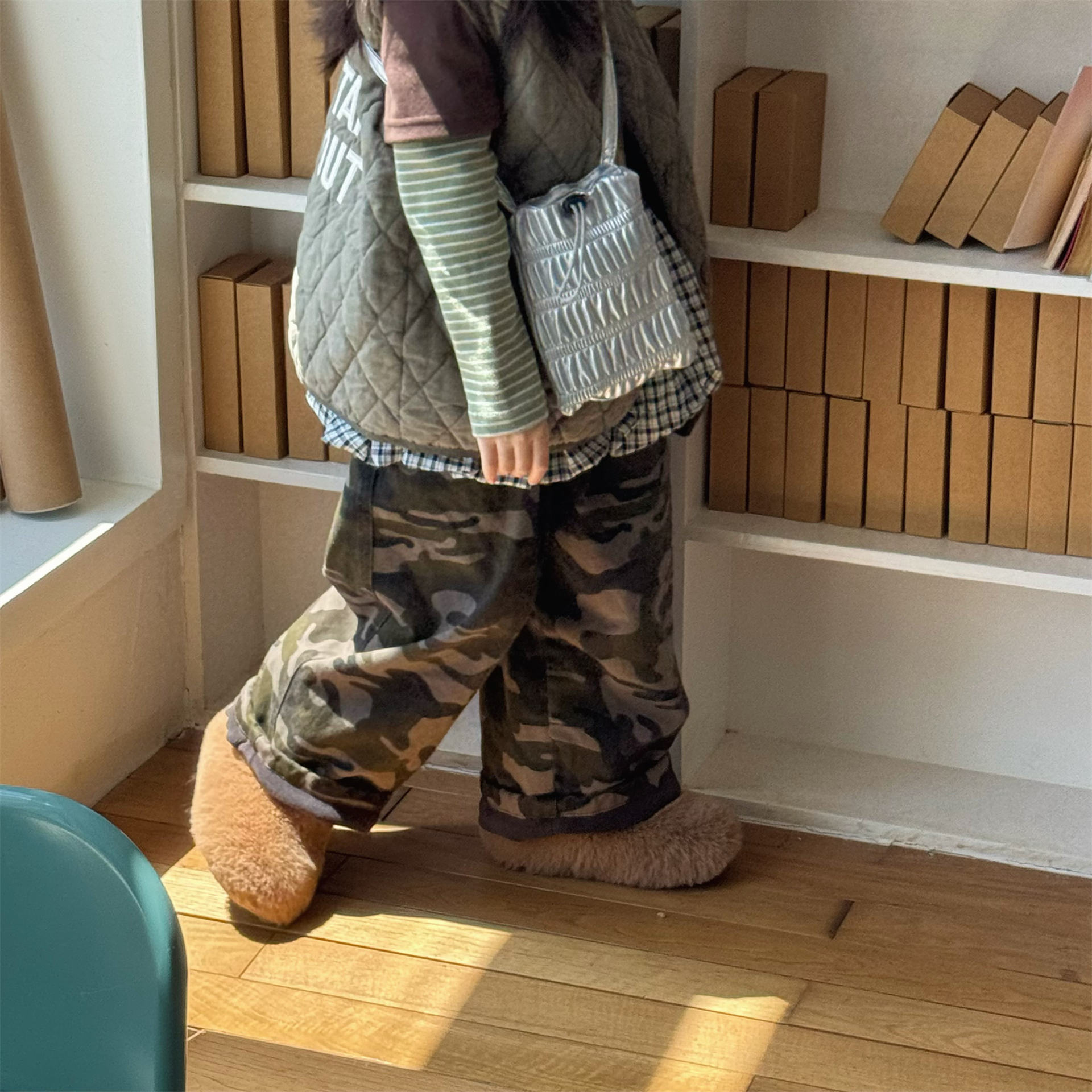 Kids Camo Warm Winter Casual Pants