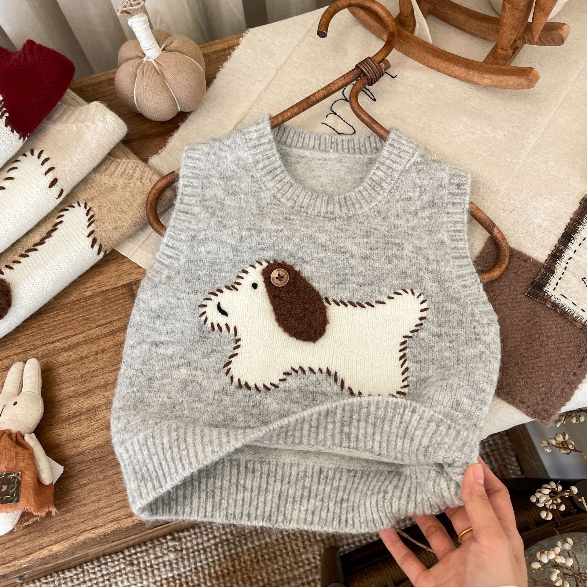 Toddler Puppy Embroidered Vest