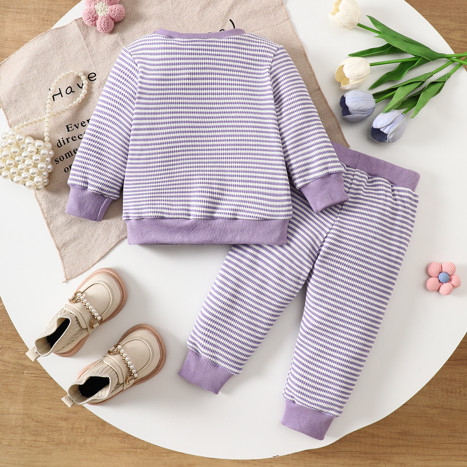 YOU GO GHOUL Baby Embroidery Ghost 2 Pieces Set