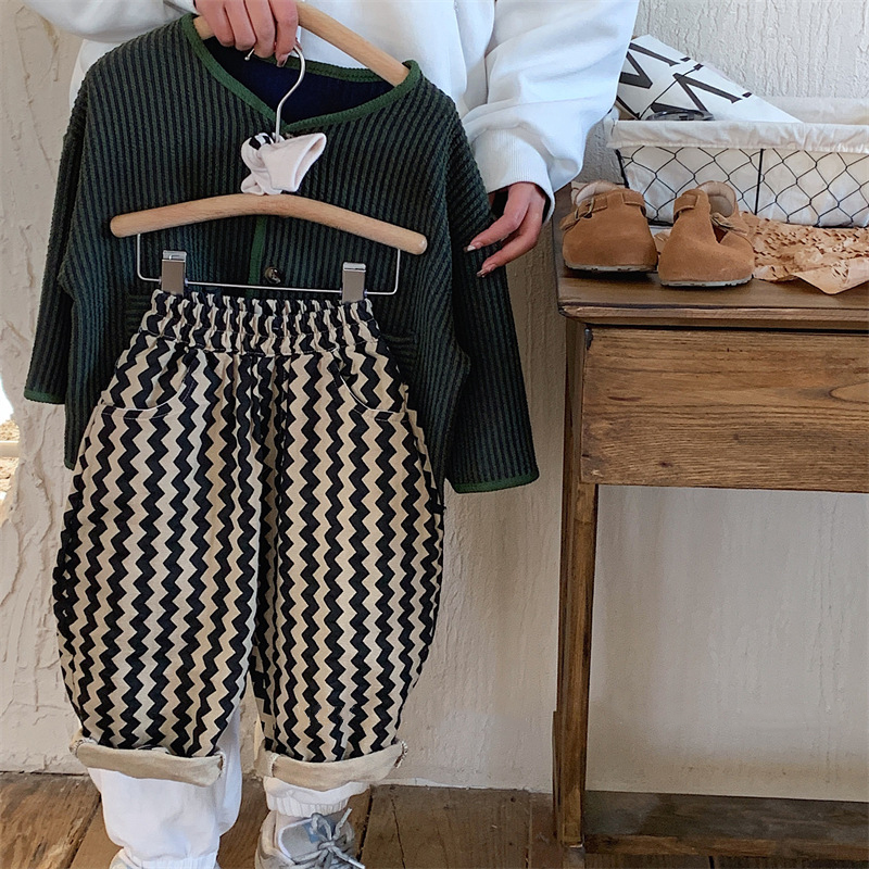 Toddler Wavy Grain Loose Pants