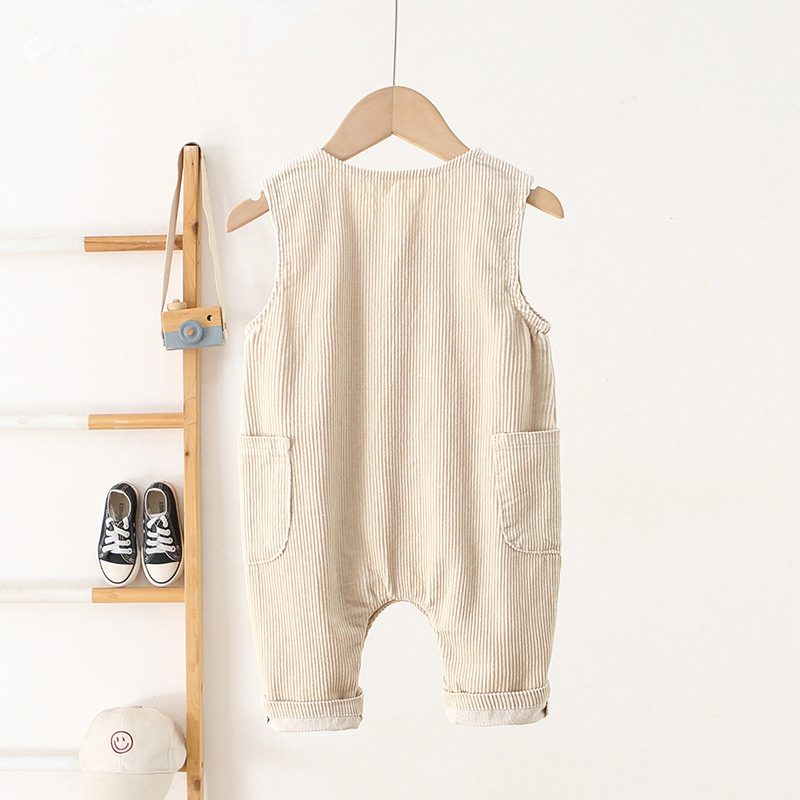 Baby Toddler Bear and Smile Fleecing Overalls