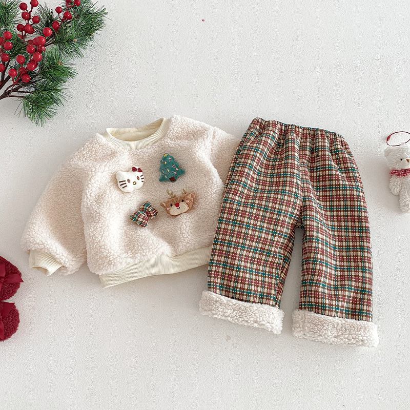 Baby Plaid Fleece Lined Pants