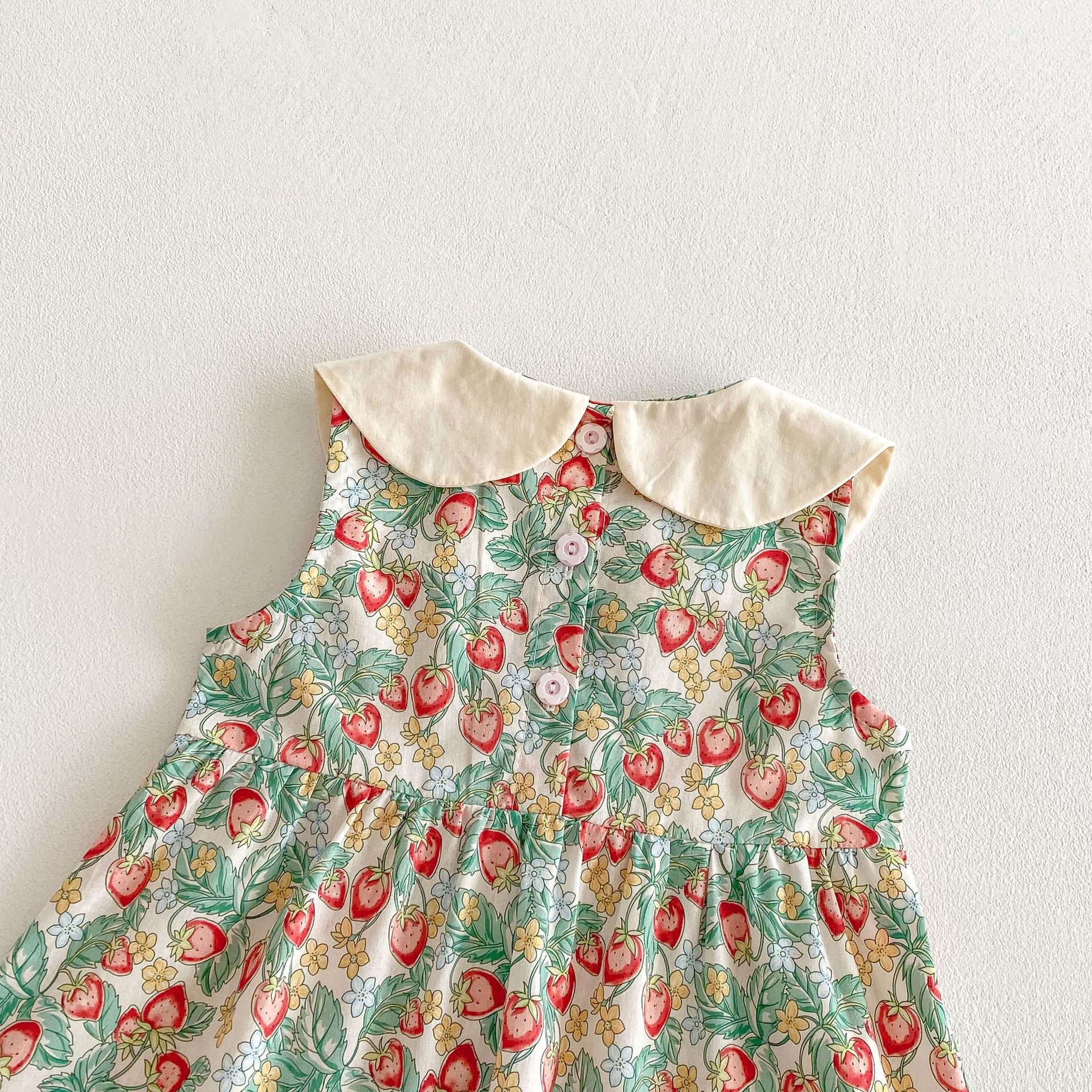 Baby Kid Girls Strawberry Princess Sundress