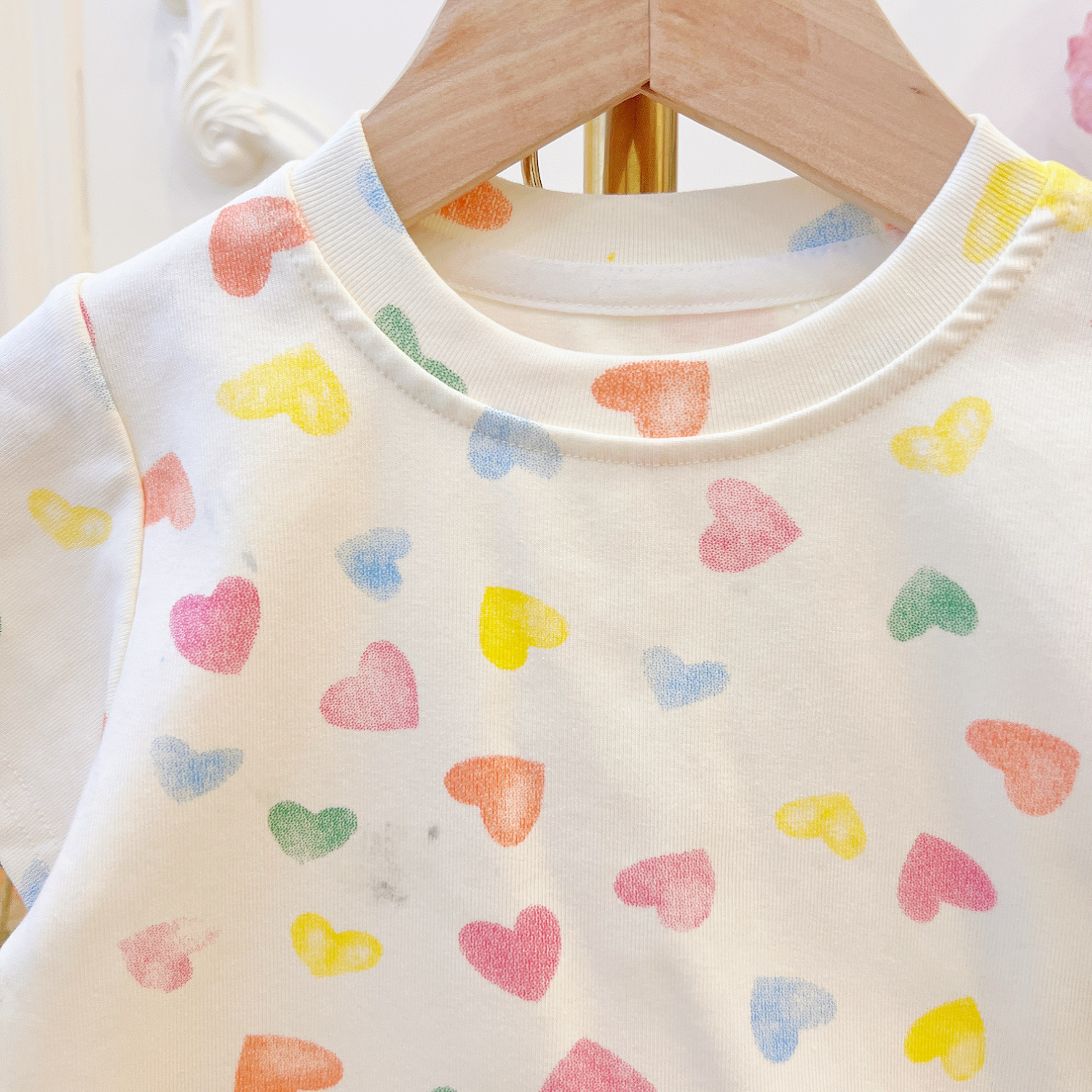 Kid Girl Heart Pink 2-piece Set