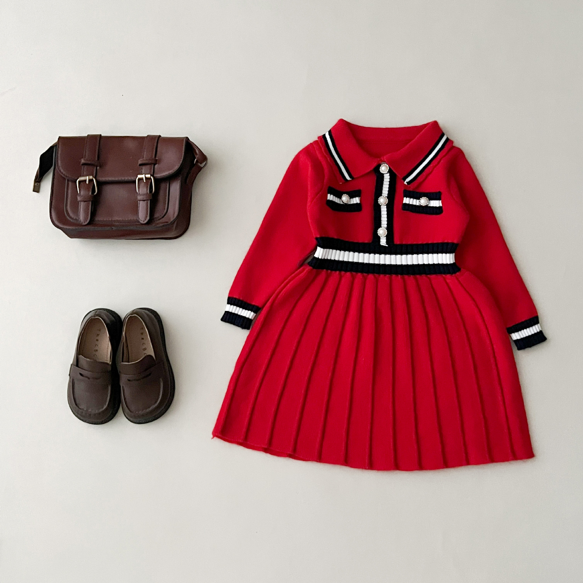 Toddler Girl Polo Collar Dress