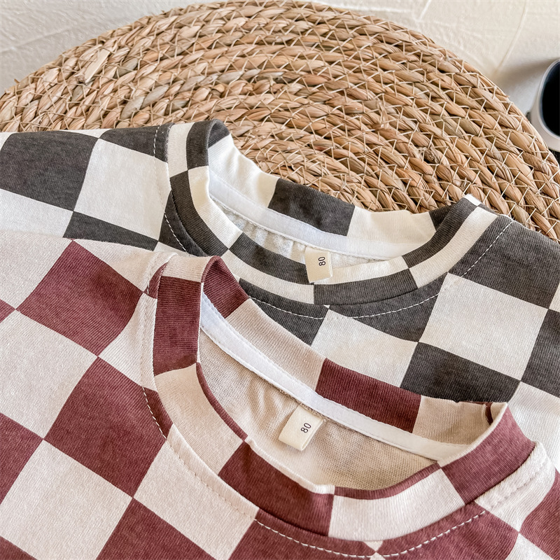 Toddler Checkerboard Long-Sleeved T-shirt