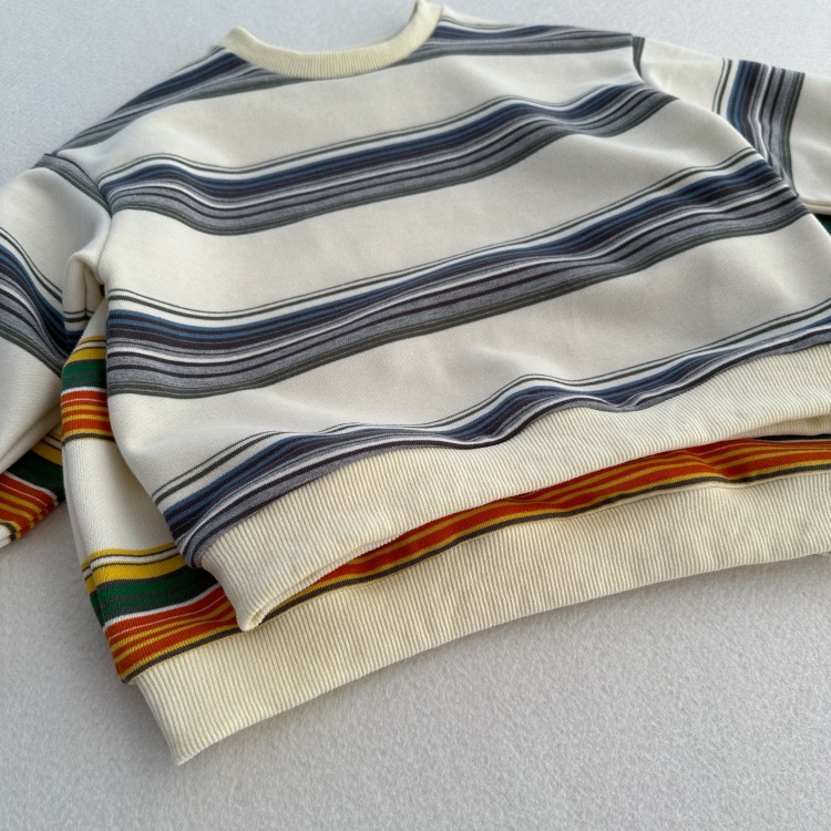 Kid Coloful Stripe Sweatshirt