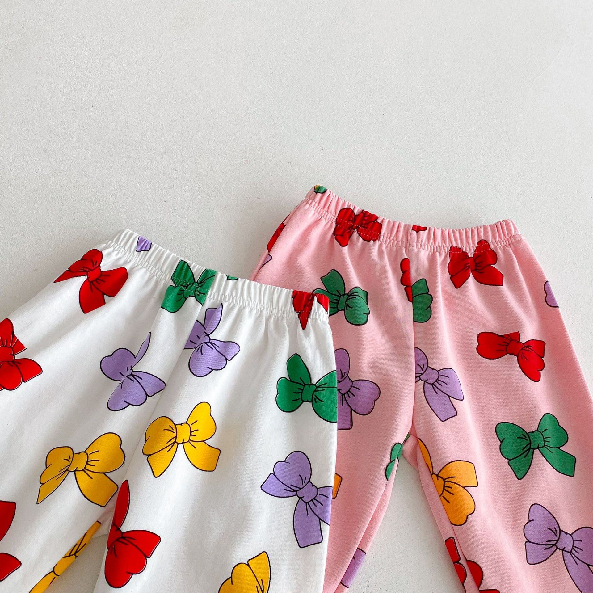 Toddler Girl 2 Piece Colorful Bow Sweatshirt Set