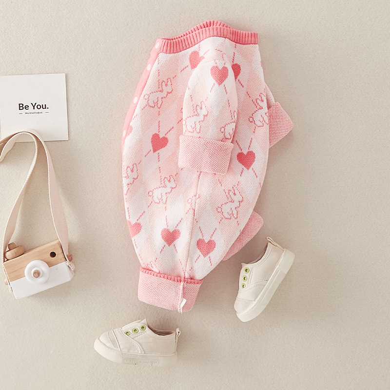Baby Rabbit Sweater Romper