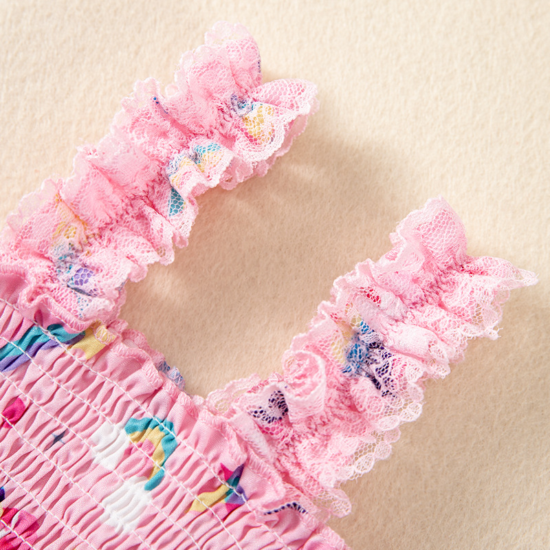 Baby Allover Flower Overalls with Headband