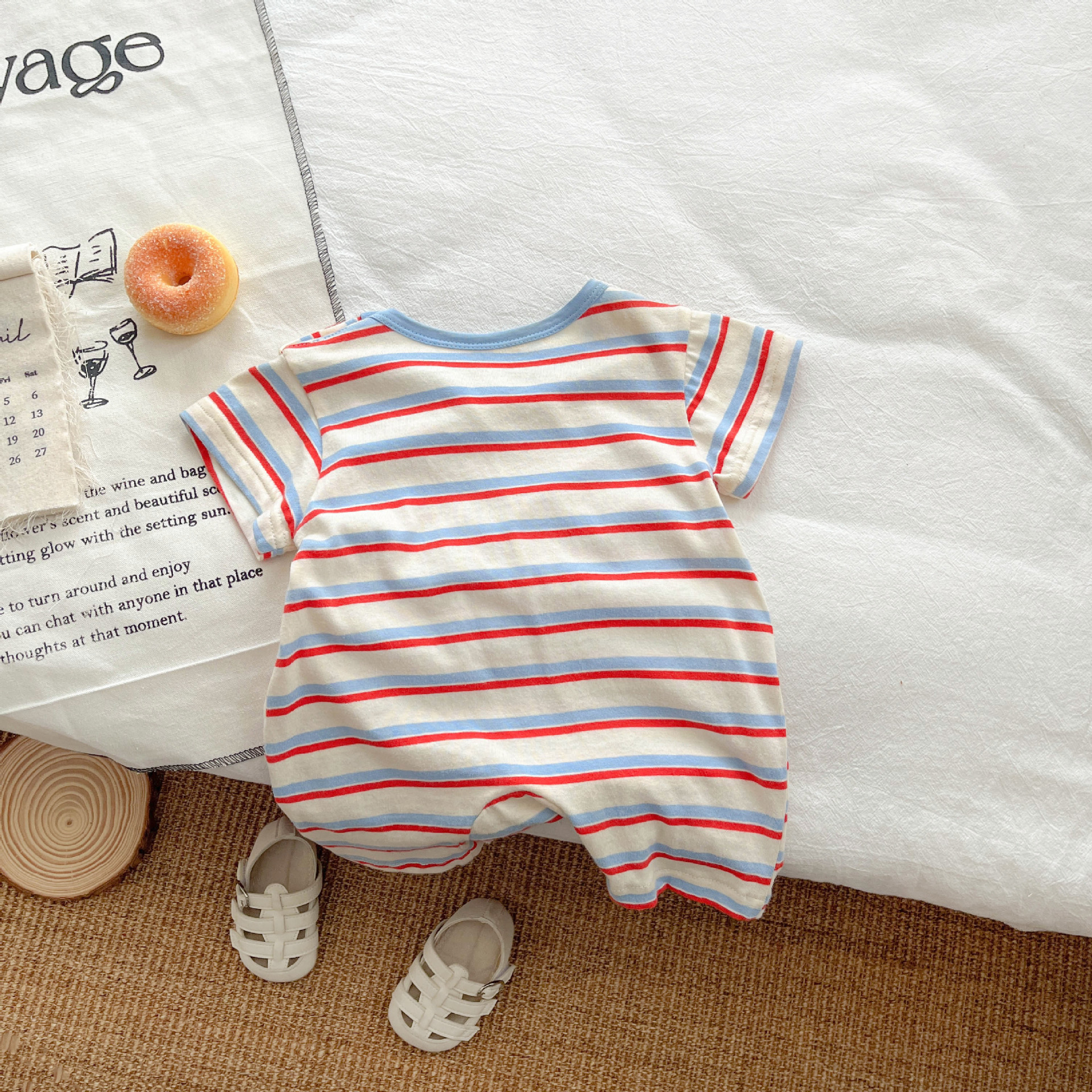Baby Striped Pocket Romper