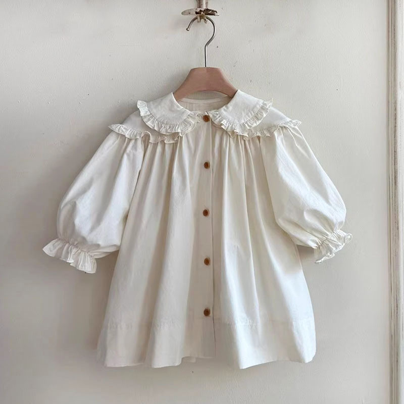 Baby Toddler Lapel Long Sleeves Dress