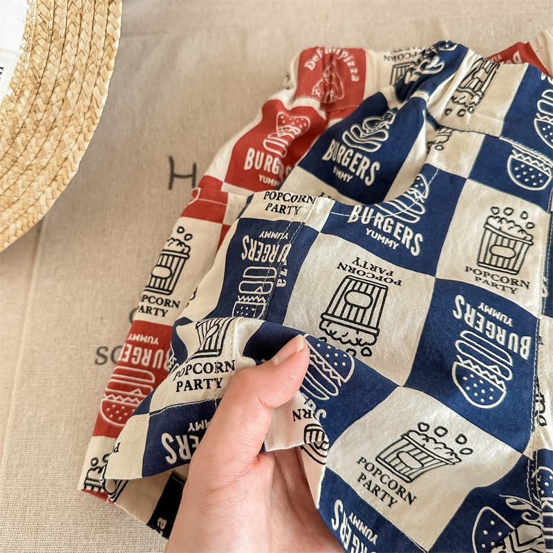 Toddler Food Checkerboard Shorts