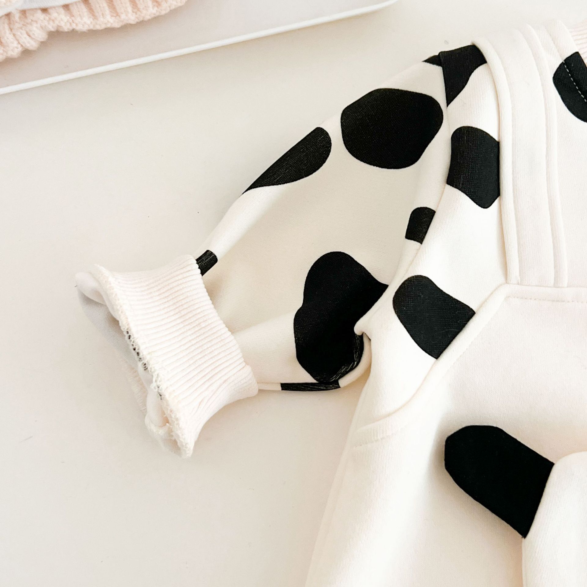 Baby Fake Two Pieces Milk Cow Romper