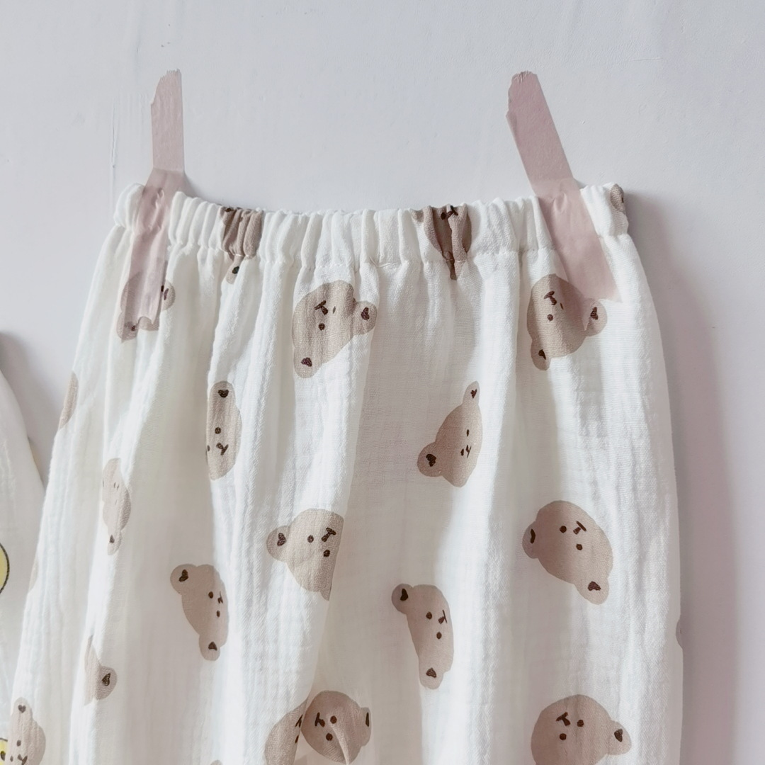 Baby Bear Florals Smile Face Pants