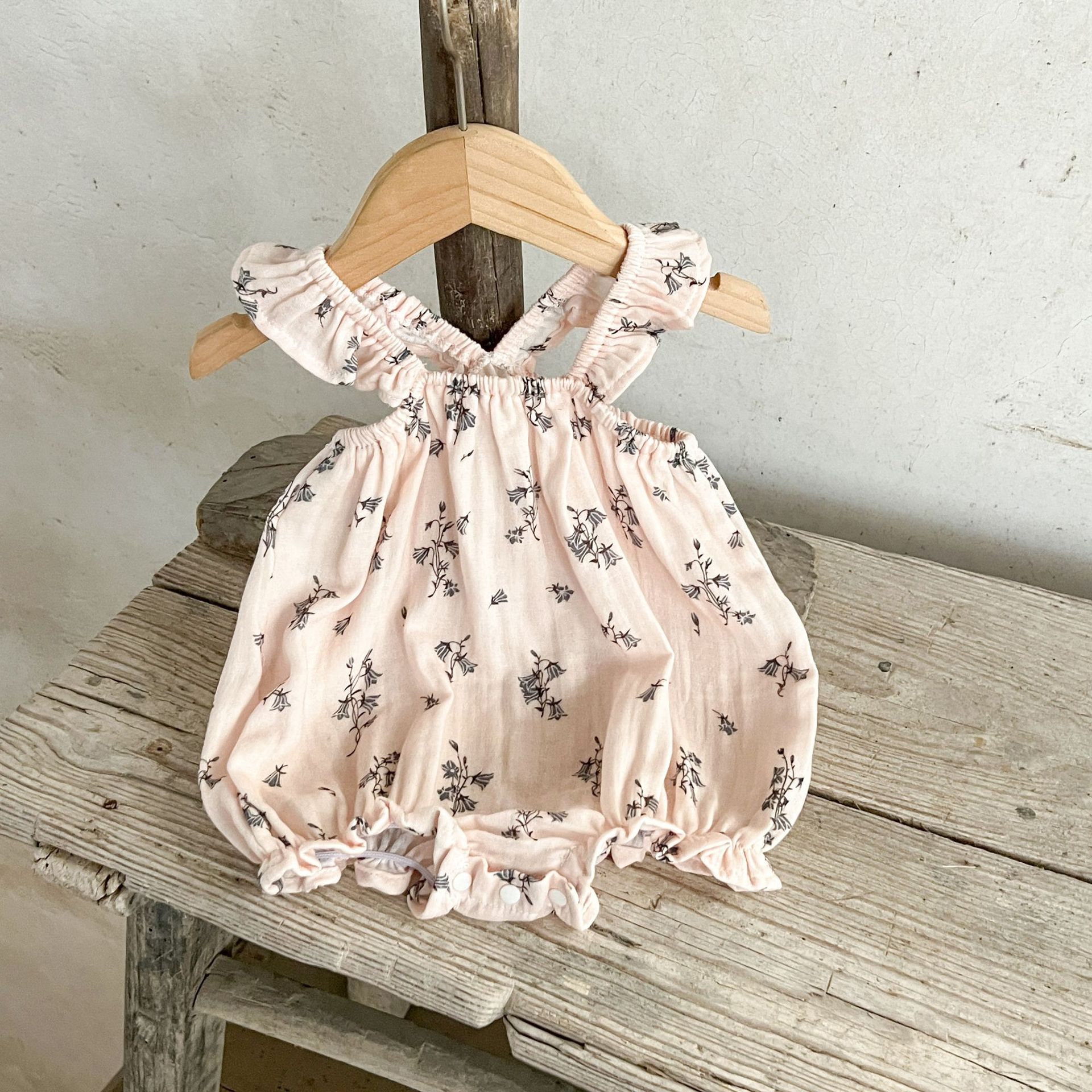 Baby Girl Floral Suspender Suit