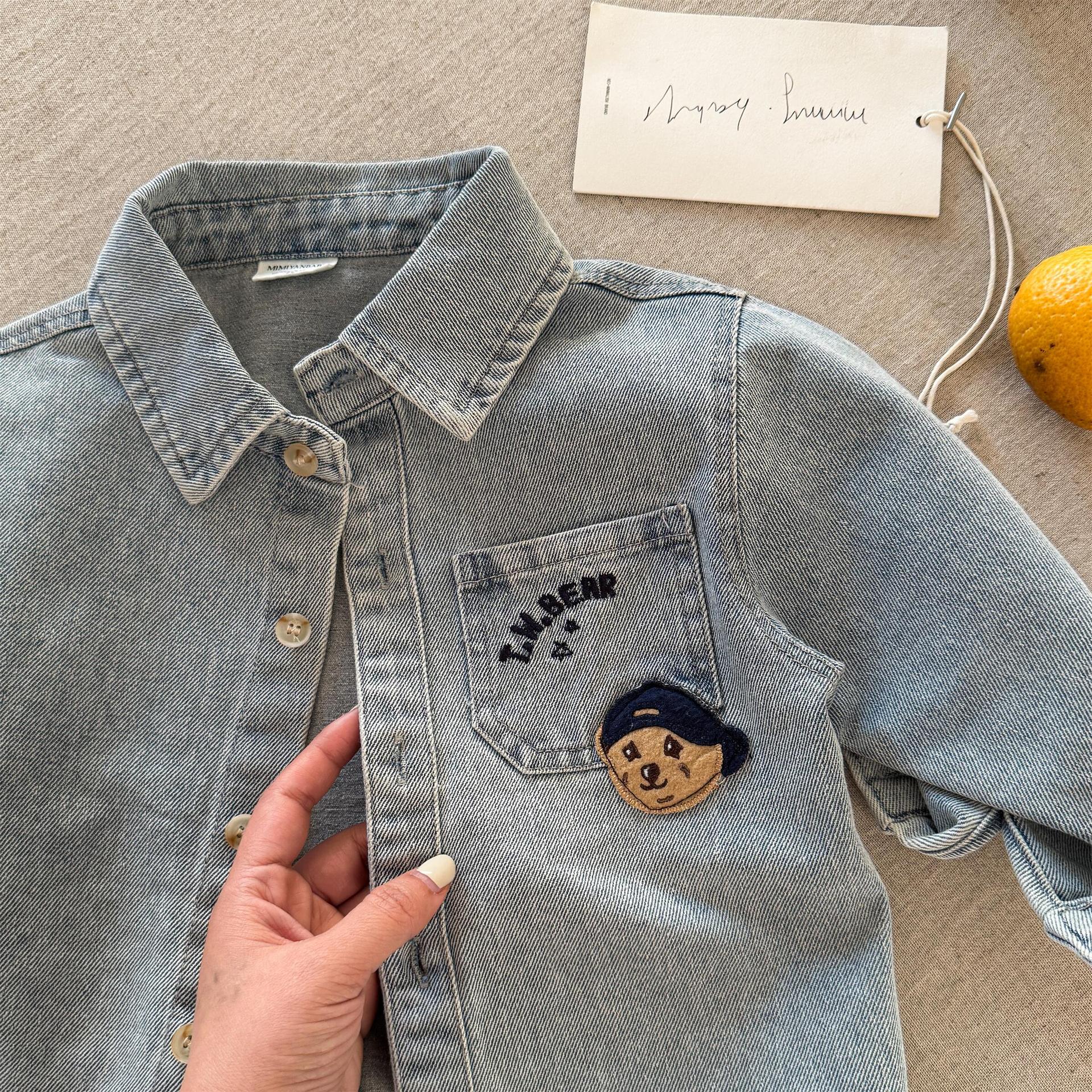Kid Boy Denim Bear Jacket