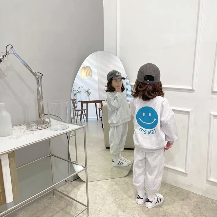 IT'S ME Baby Toddler Smile Face Sweatshirt Set