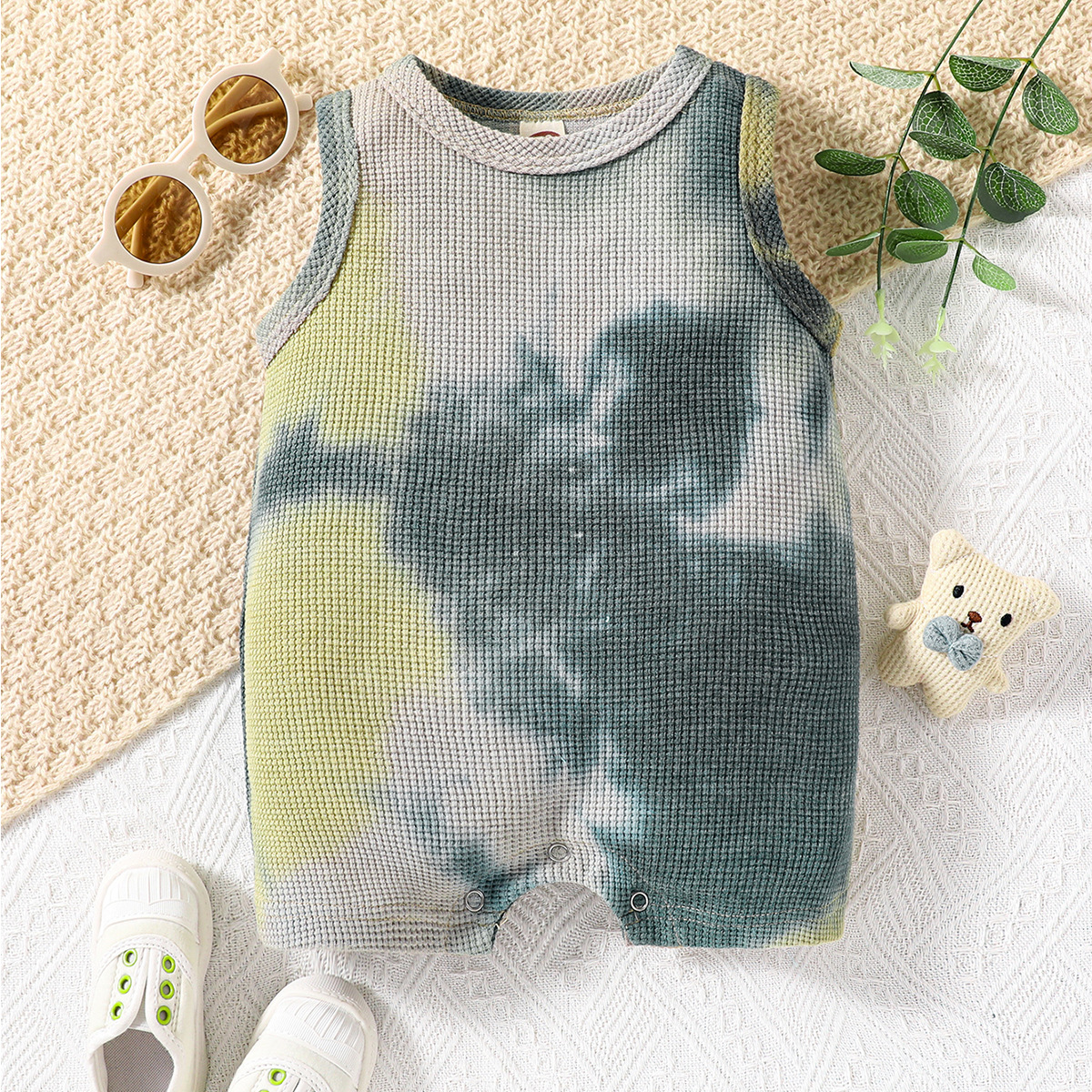 Baby Tie Dye Vest Romper