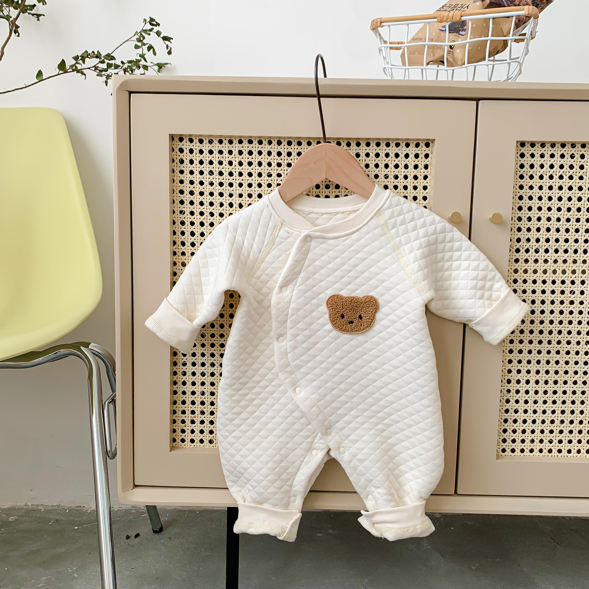 Baby Bear Kimono Crew Neck Romperr