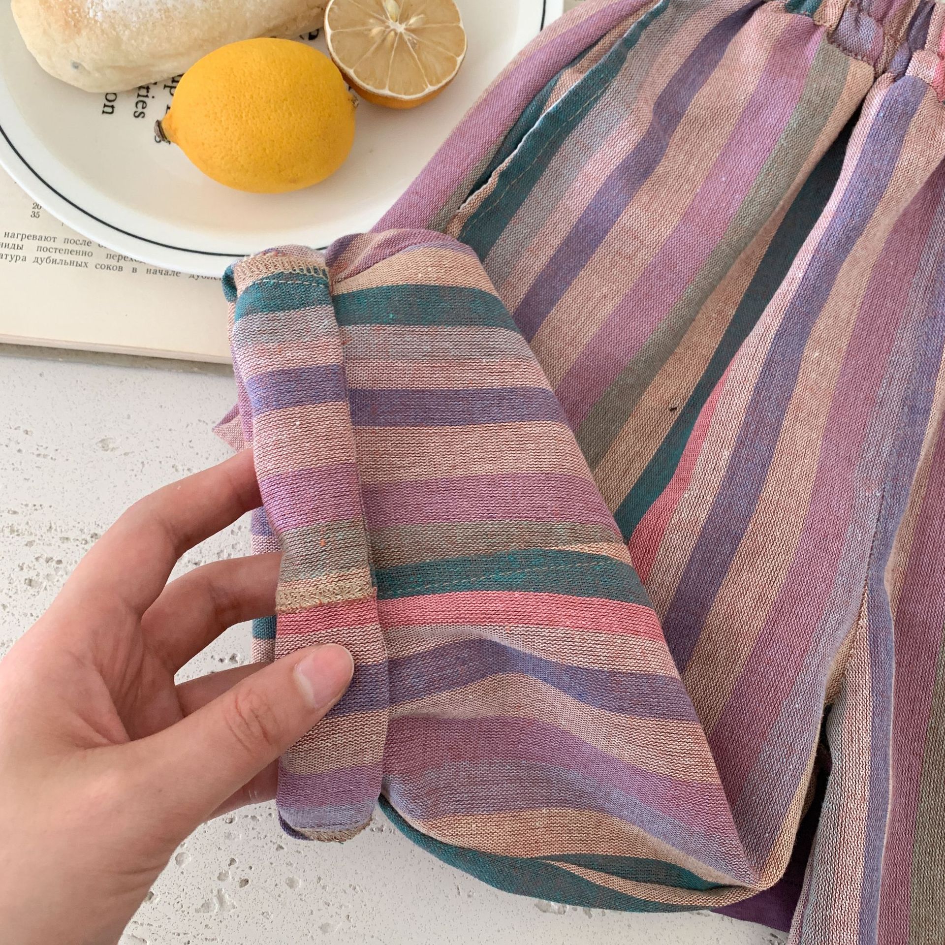 Toddler Purple Striped Pants