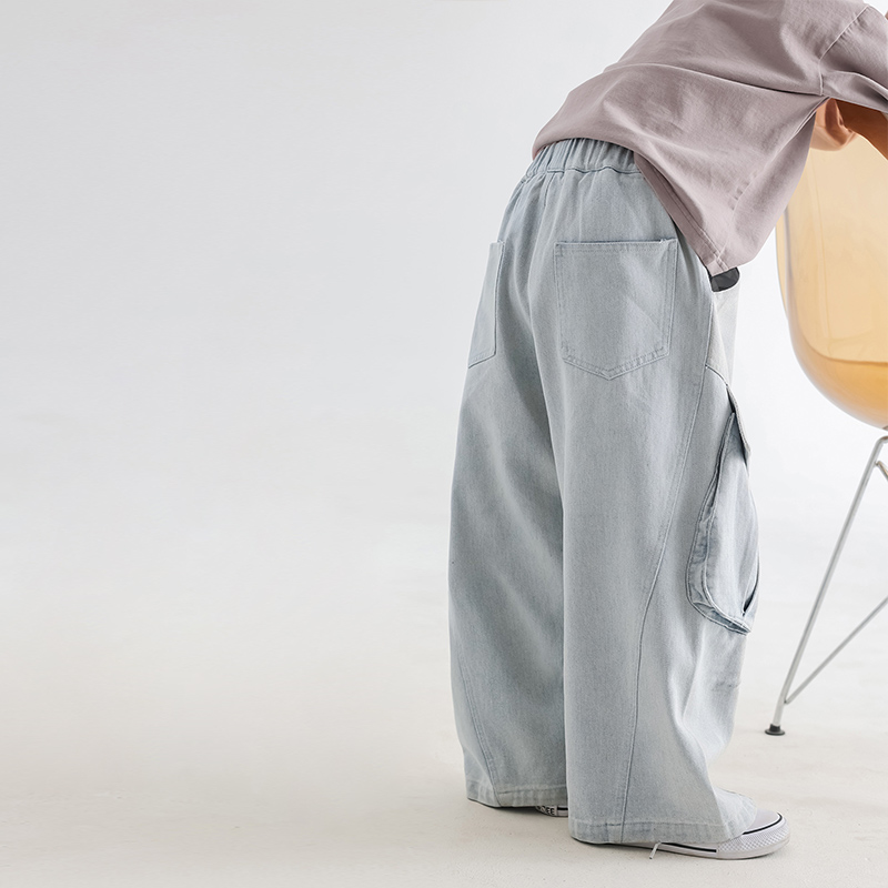 Toddler Boy Big Pocket Blue Pants