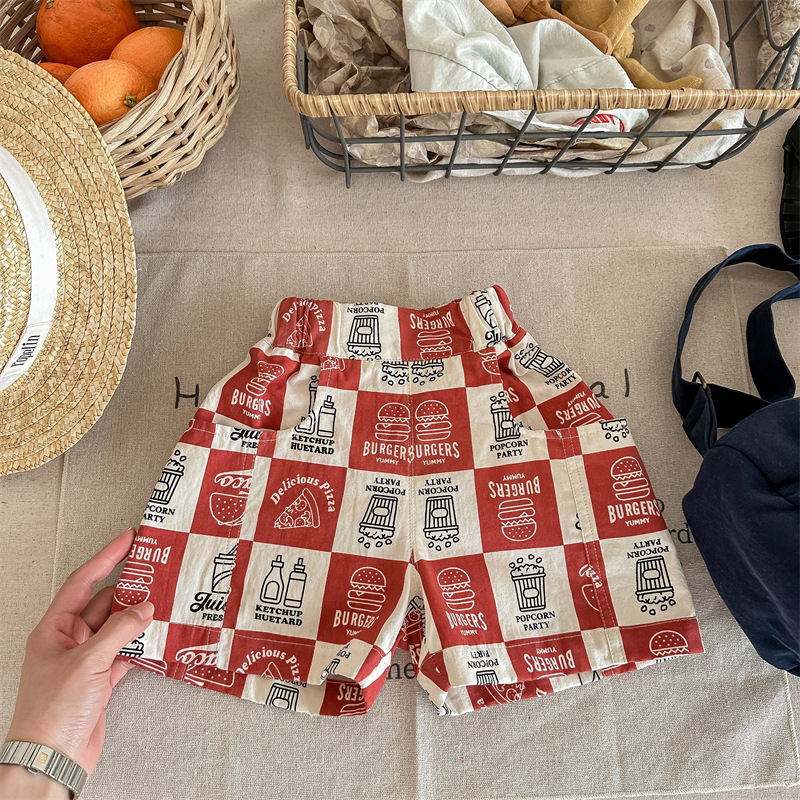 Toddler Food Checkerboard Shorts