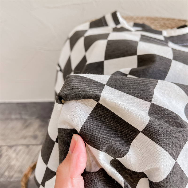 Toddler Checkerboard Long-Sleeved T-shirt