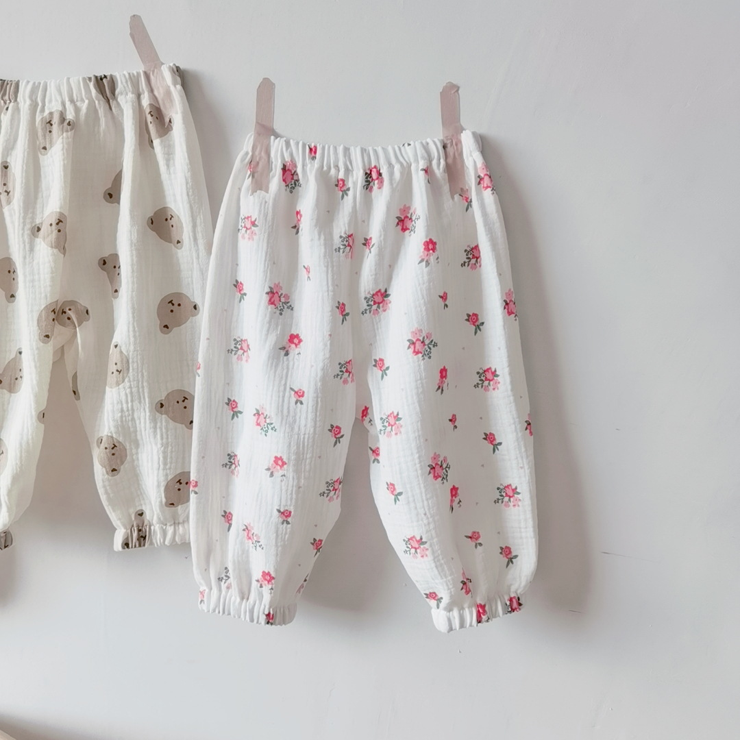 Baby Bear Florals Smile Face Pants