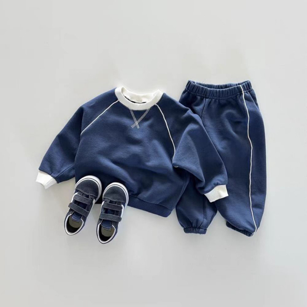 [Copy]Baby Toddler 2-Piece Contrast Waffle Basketball Set