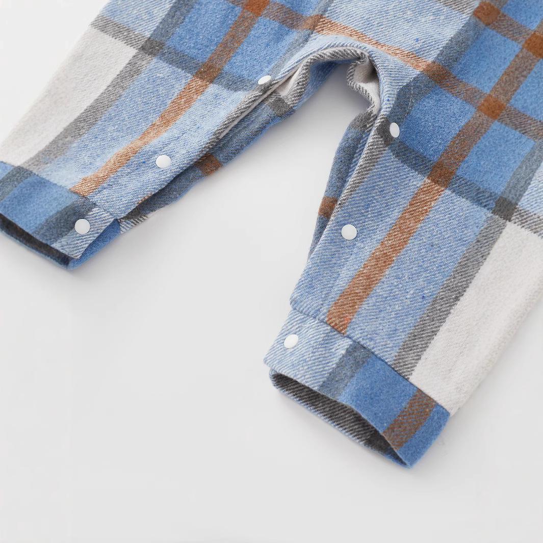 Baby Boy Plaid Romper