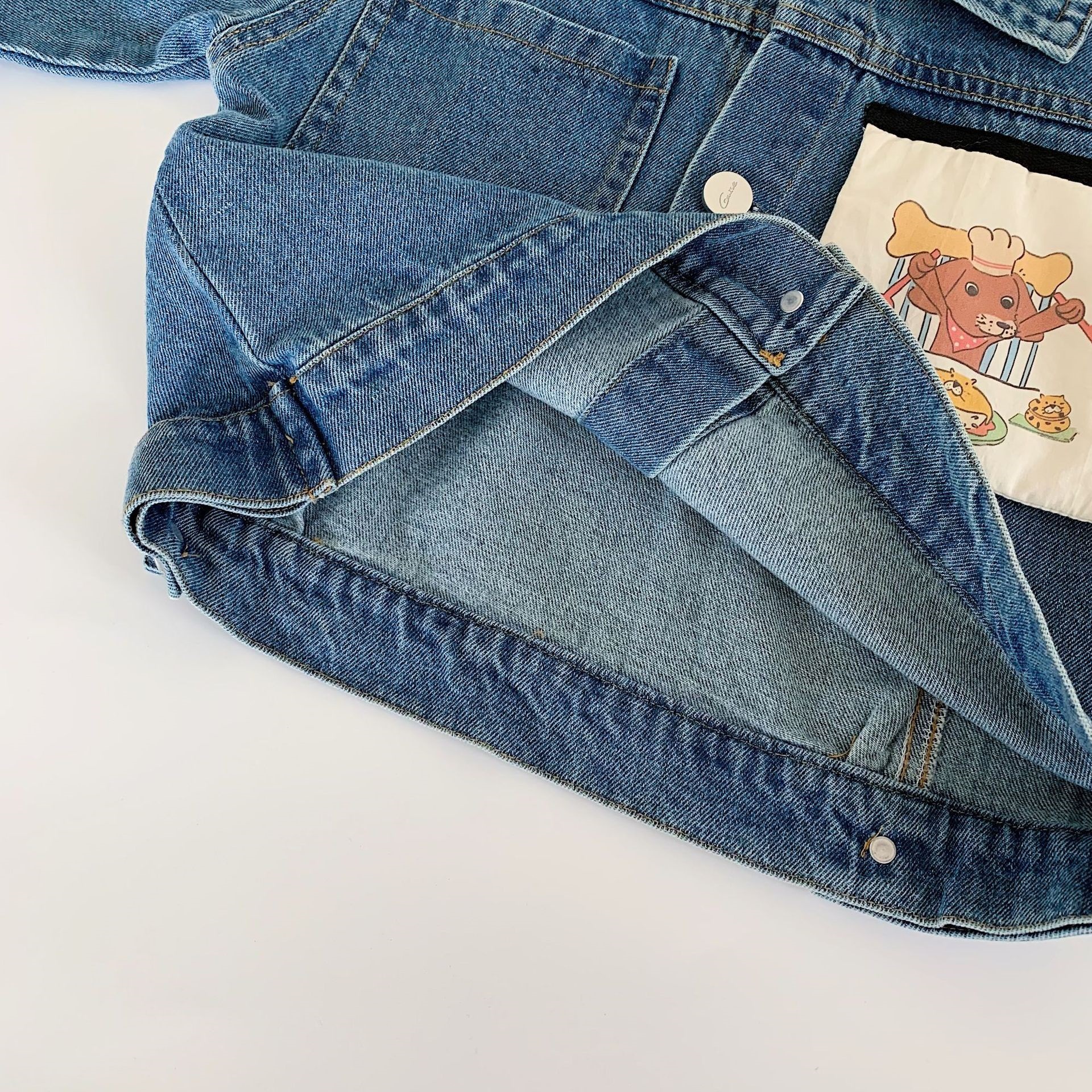 Toddler Dog Patchwork Denim Jacket 