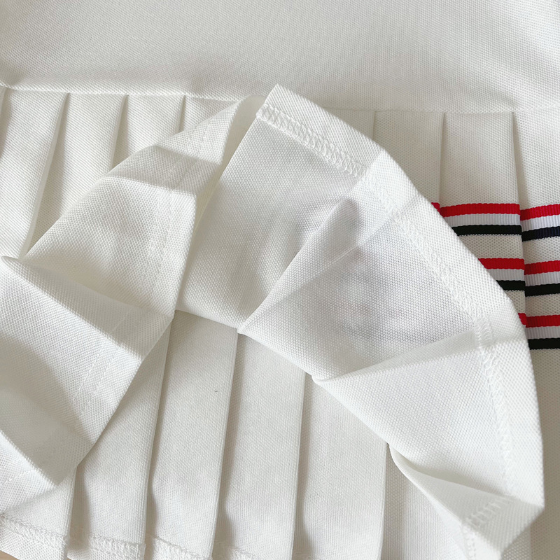 Toddler Girl Preppy Style Sleeveless White Dress