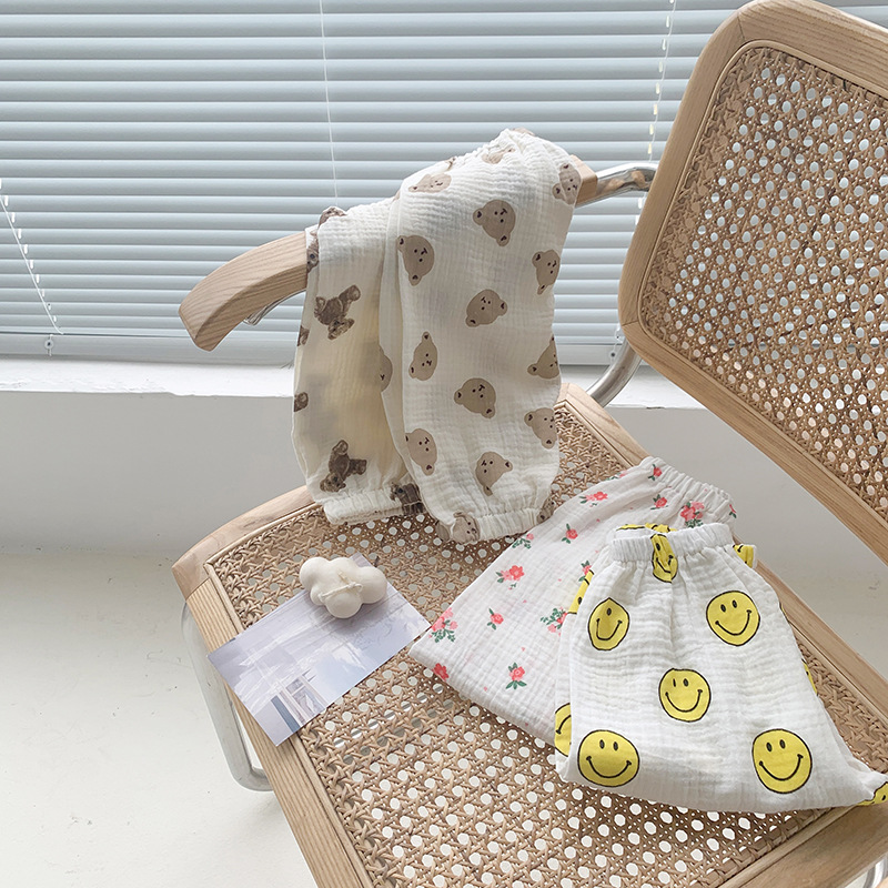 Baby Bear Florals Smile Face Pants