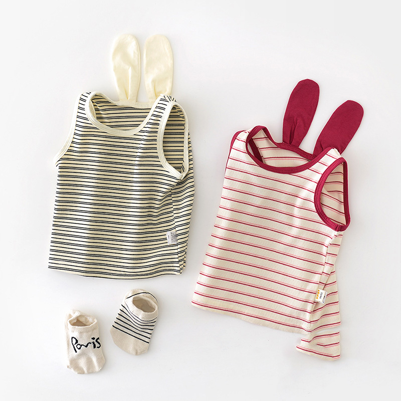 Baby Stripe Rabbit Vest