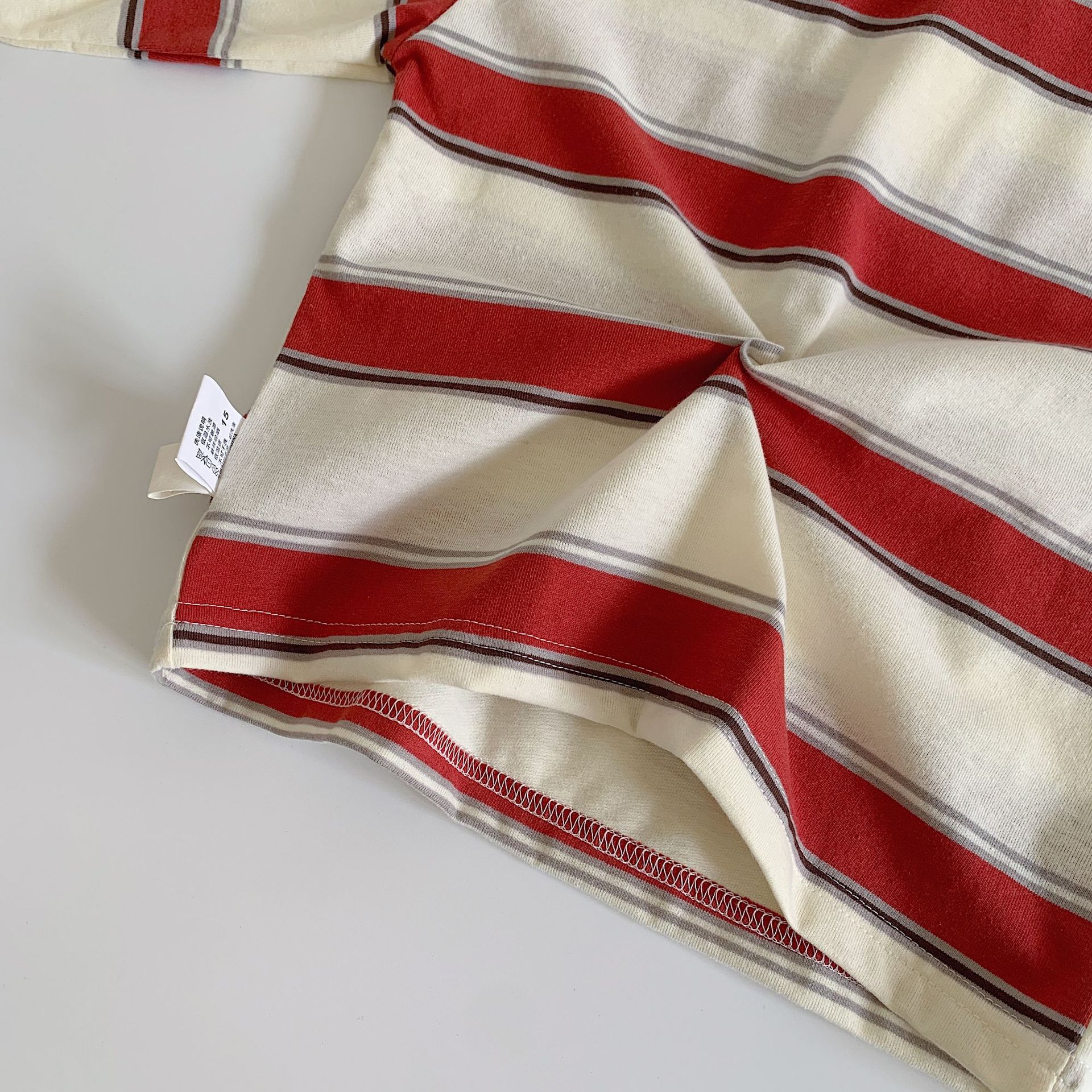 Kid Bear Stripe Polo Long-Sleeved T-shirt