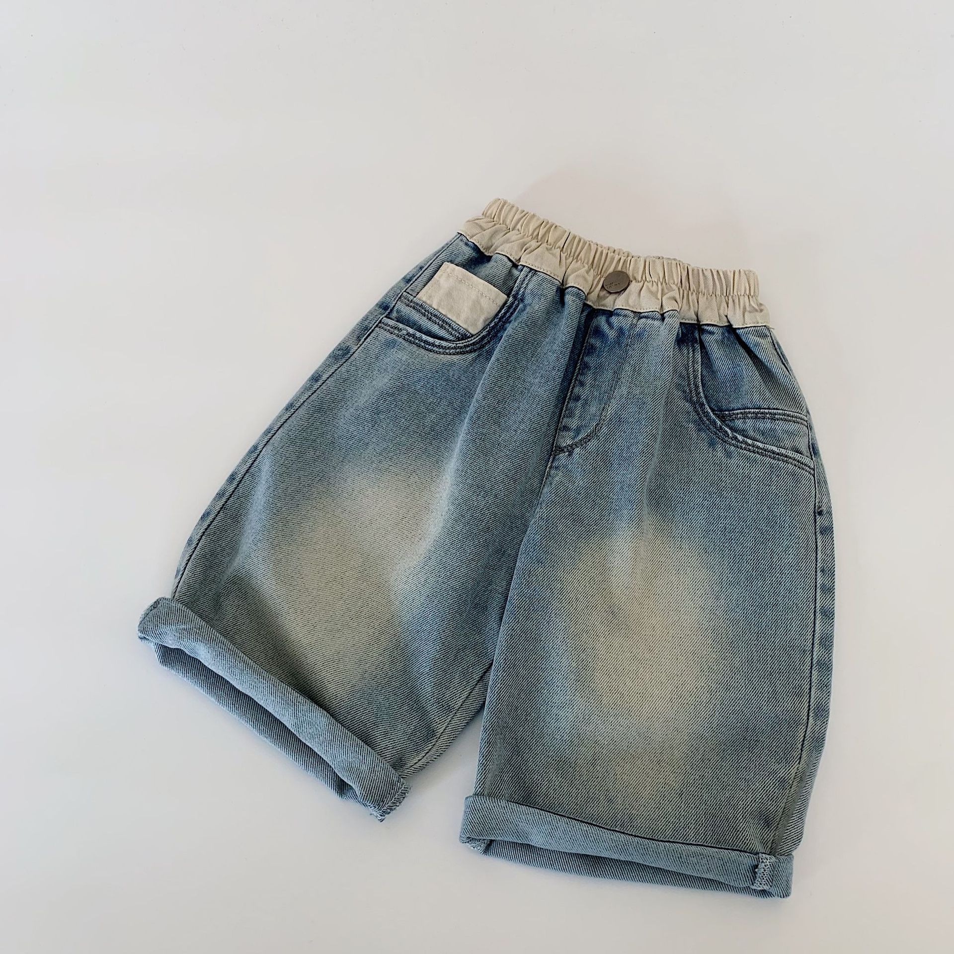 Toddler Boy Contrast Color Casual Loose Jeans