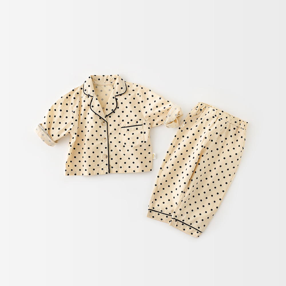 Baby Bear Pocket Waffle Casual Shirt and Loose Pants Set