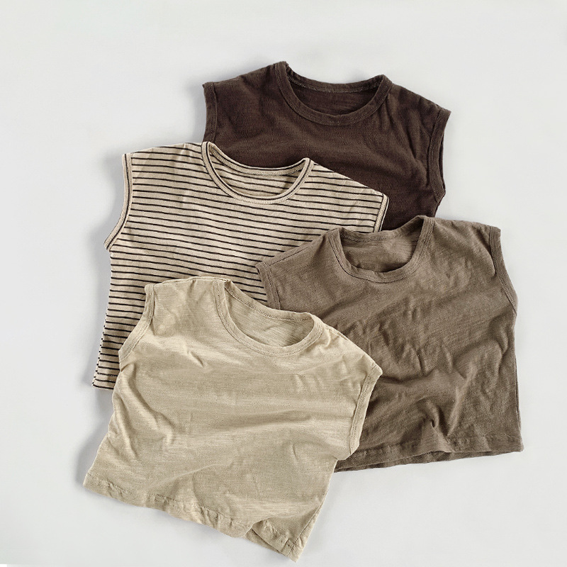 Kid Solid Color and Stripe Tank