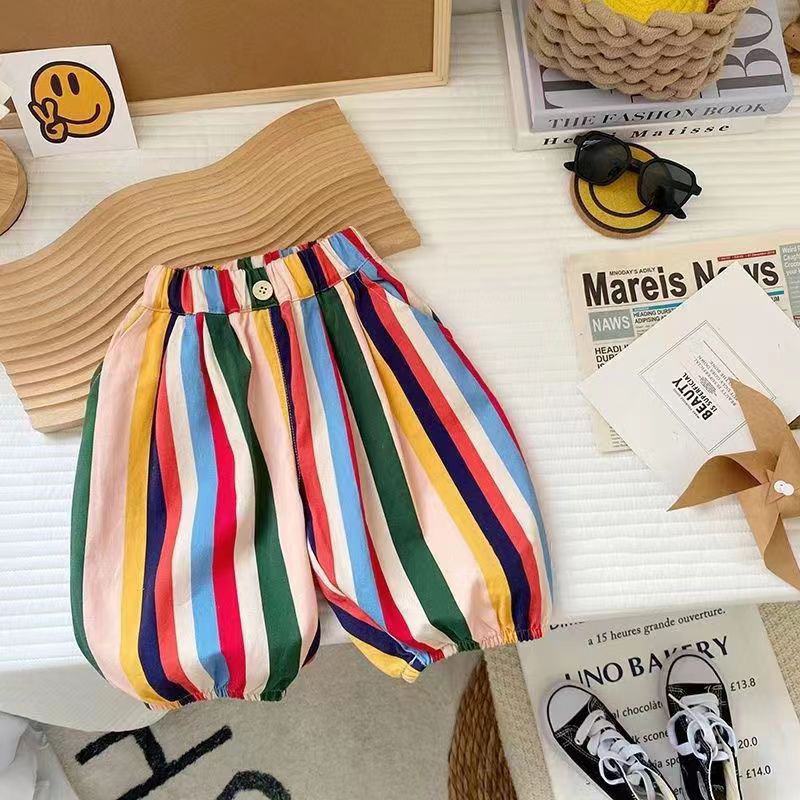 Toddler Colored Striped Pants