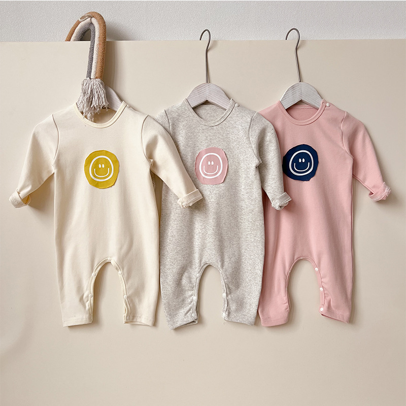 Baby Smile Face Patch Romper