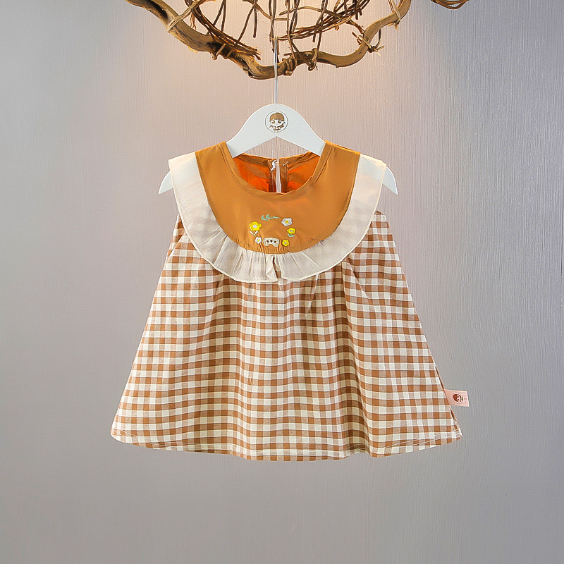 Baby Toddler Girl Yellow Plaid Dress