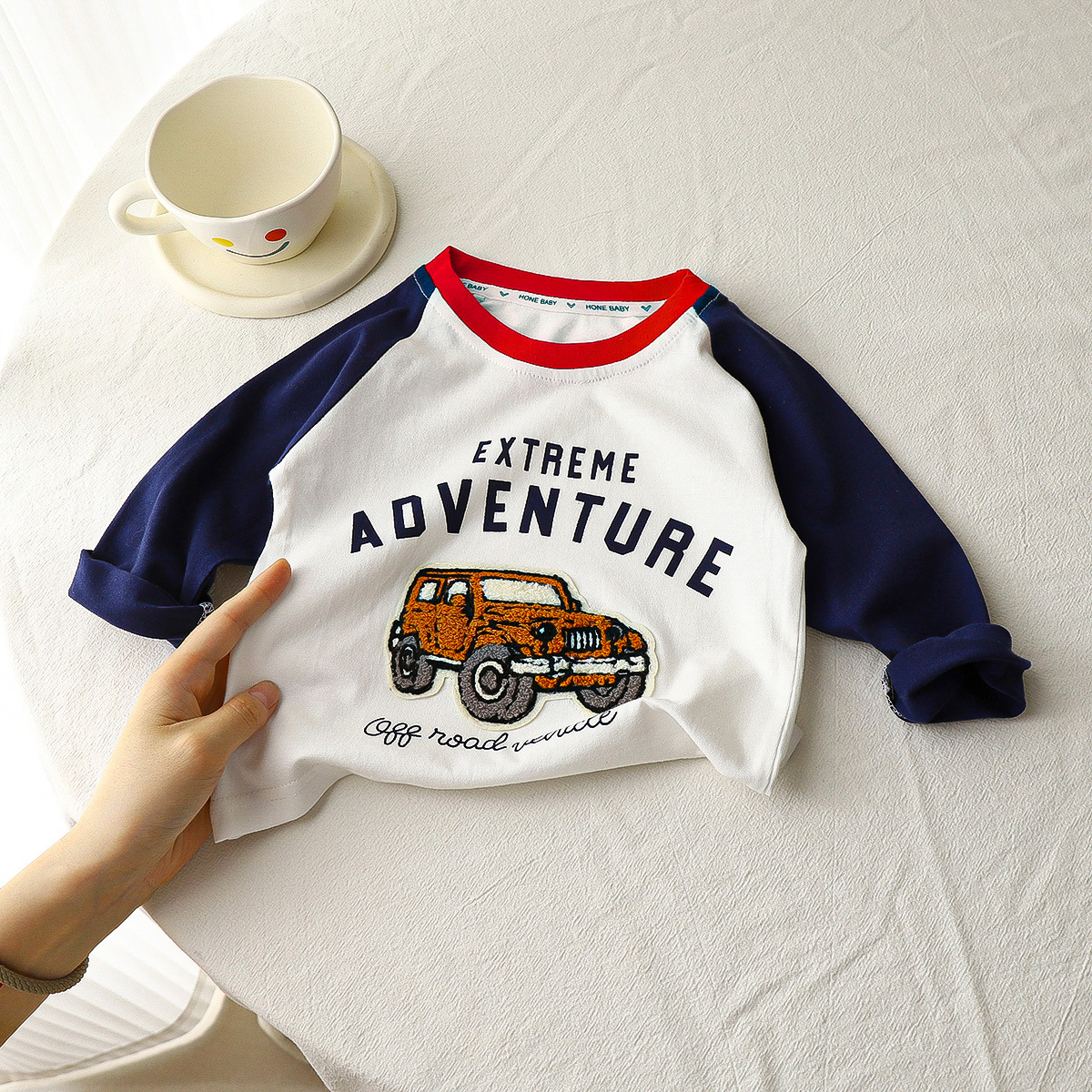 Boy Contrast Color Patchwork T-shirt