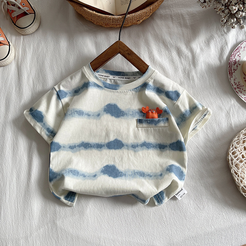 Toddler 2-Piece Blue Denim Crab Set